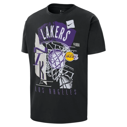Zdjęcie produktu T-shirt męski Nike NBA Los Angeles Lakers Courtside Vintage - Czerń