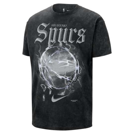 Zdjęcie produktu T-shirt męski Nike NBA Max90 San Antonio Spurs Courtside „Halloween” - Czerń