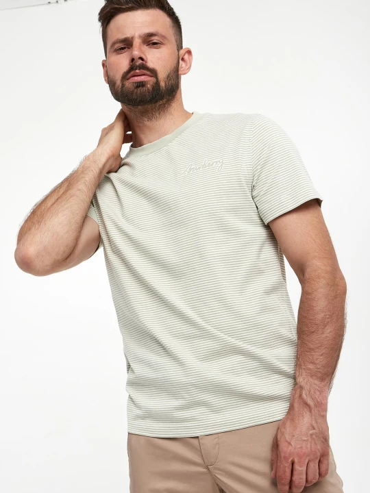 Zdjęcie produktu T-shirt męski w paski BURBERRY