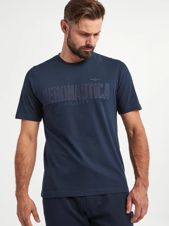 Zdjęcie produktu T-shirt męski z logo AERONAUTICA MILITARE