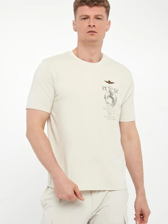 Zdjęcie produktu T-shirt męski z logo AERONAUTICA MILITARE