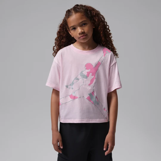 Zdjęcie produktu T-shirt moro dla dużych dzieci Jumpman Jordan - Różowy