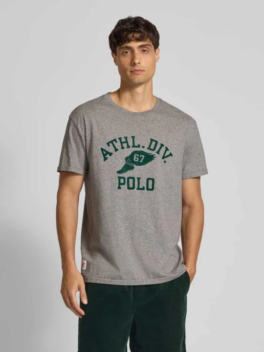 Zdjęcie produktu T-shirt o kroju classic fit z okrągłym dekoltem Polo Ralph Lauren Jasnoszary melanż