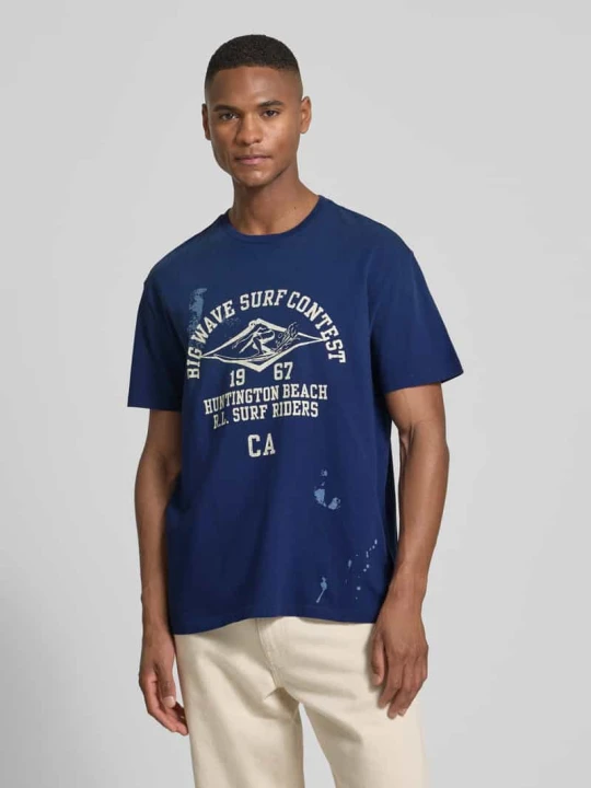 Zdjęcie produktu T-shirt o kroju classic fit z okrągłym dekoltem Polo Ralph Lauren Granatowy