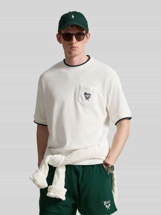 Zdjęcie produktu T-shirt o kroju comfort fit z mieszanki bawełny Polo Ralph Lauren Biały