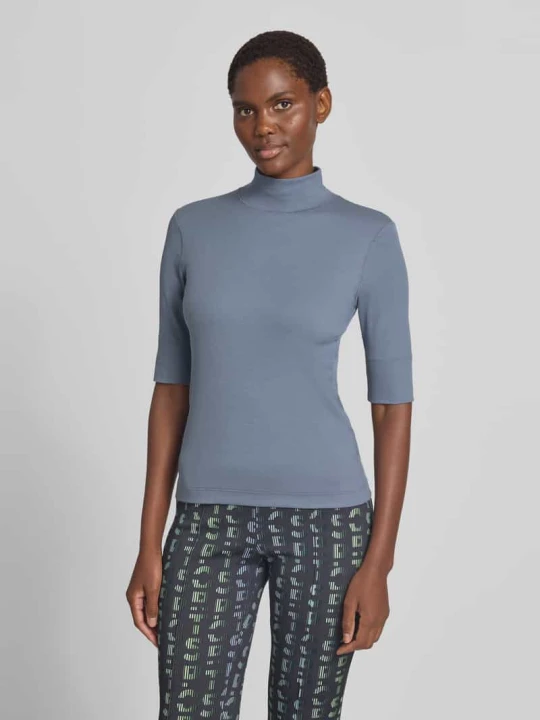 Zdjęcie produktu t-shirt o kroju krój slim fit z mieszanka bawełny ze stójka Marc Cain