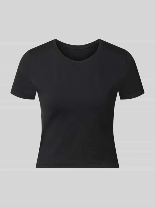 Zdjęcie produktu t-shirt o kroju krótki z okrągły dekolt model 'Feather' Fabletics Czarny