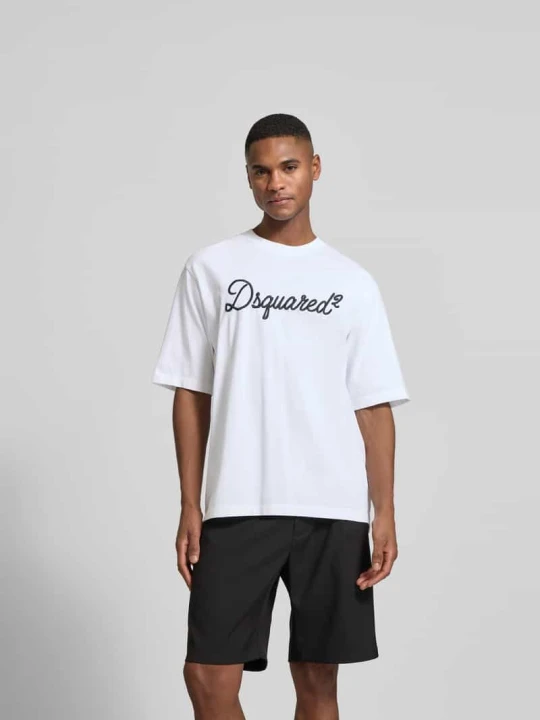 Zdjęcie produktu T-shirt o kroju loose fit z czystej bawełny Dsquared2 Biały