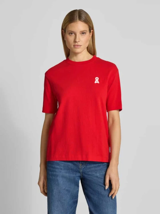 Zdjęcie produktu T-shirt o kroju loose fit z czystej Bawełny Model 'ICONIC A TARJAA' ARMEDANGELS Czerwony
