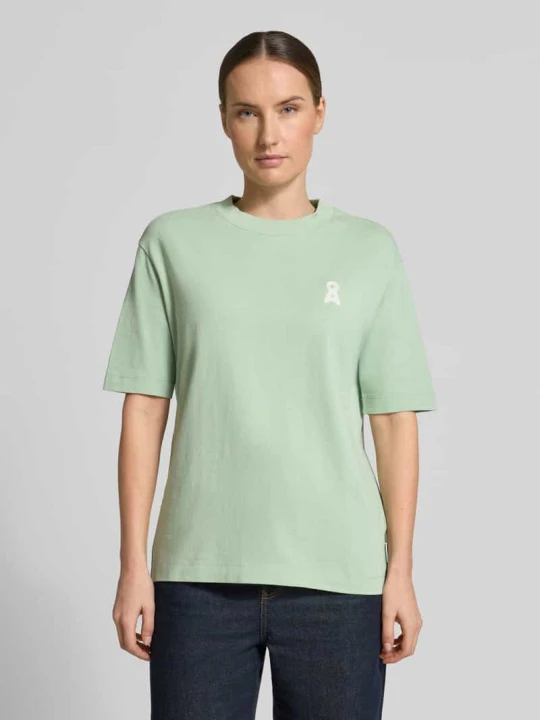 Zdjęcie produktu T-shirt o kroju loose fit z czystej bawełny model 'ICONIC A TARJAA' ARMEDANGELS Miętowy