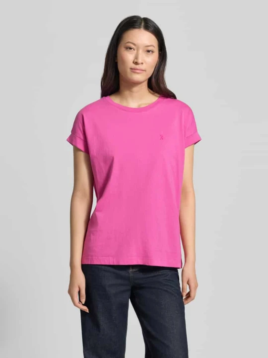 Zdjęcie produktu T-shirt o kroju loose fit z czystej bawełny model 'IDAARA' ARMEDANGELS Mocnoróżowy