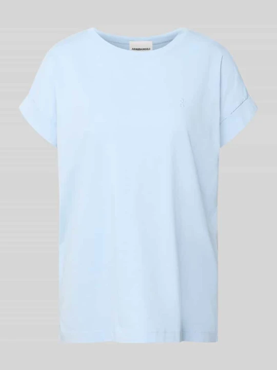 Zdjęcie produktu T-shirt o kroju loose fit z czystej bawełny model 'IDAARA' ARMEDANGELS Jasnoniebieski