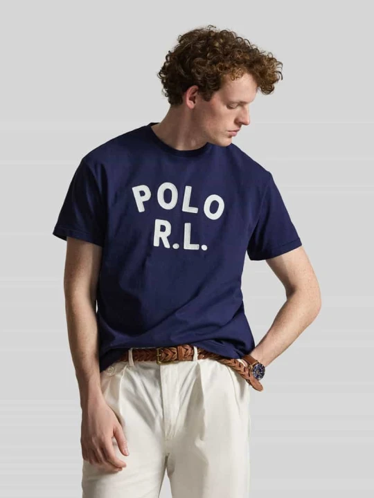Zdjęcie produktu t-shirt o kroju loose fit z czystej bawełny Polo Ralph Lauren Granatowy