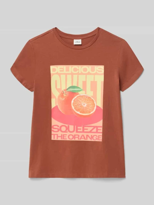 Zdjęcie produktu t-shirt o kroju loose fit z czystej bawełny s.Oliver Koniakowy