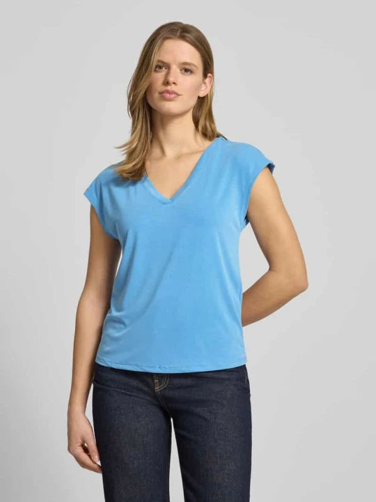 Zdjęcie produktu T-shirt o kroju loose fit z mieszanki modalu model 'FREE' Only Niebieski