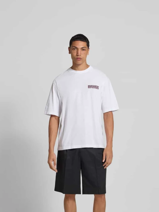 Zdjęcie produktu T-shirt o kroju loose fit z nadrukiem z logo Dsquared2 Biały