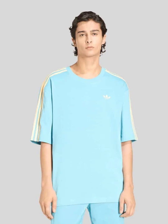 Zdjęcie produktu t-shirt o kroju loose fit z wyhaftowanym logo adidas Originals Turkusowy