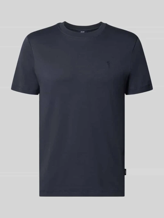 Zdjęcie produktu T-shirt o kroju modern fit z czystej bawełny model 'Priamo' JOOP! Granatowy