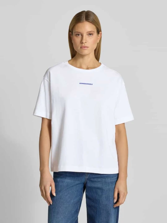Zdjęcie produktu T-shirt o kroju oversized z czystej Bawełna Model 'GIANNAA CHAANGE' ARMEDANGELS Biały