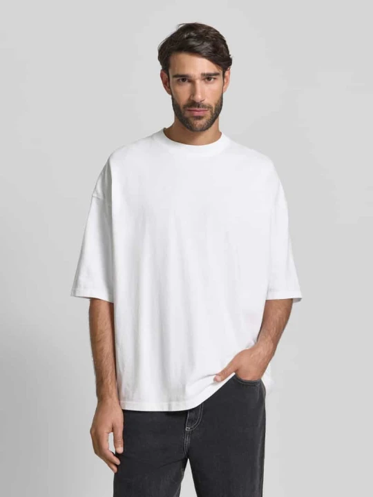 Zdjęcie produktu T-shirt o kroju oversized z czystej bawełny model ‘AFOMA’ American Vintage Biały