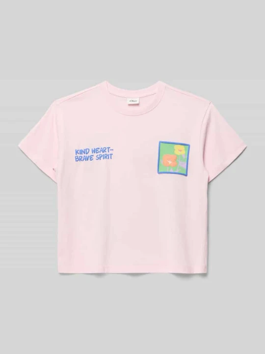Zdjęcie produktu T-shirt o kroju oversized z czystej Bawełny s.Oliver Lawendowy