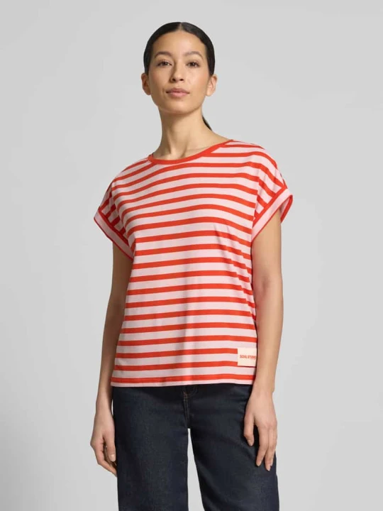 Zdjęcie produktu t-shirt o kroju oversized z detalem z logo Smith & Soul Jasnoróżowy