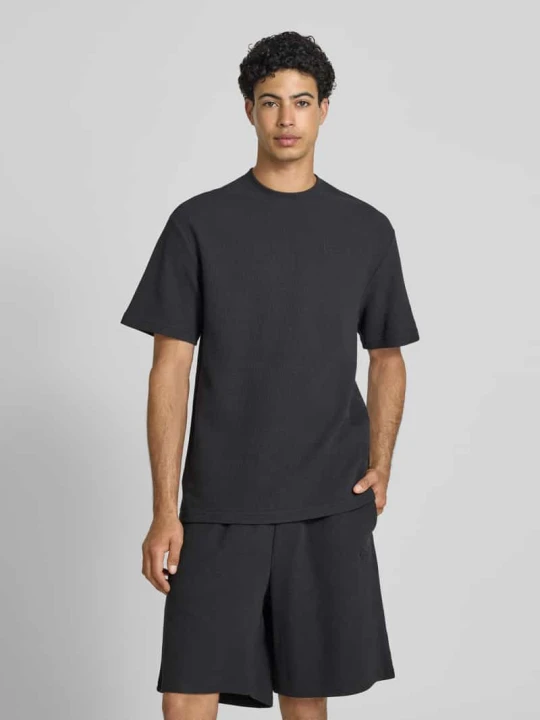 Zdjęcie produktu t-shirt o kroju oversized z fakturowanym wzorem i wyhaftowanym logo Karl Kani Czarny