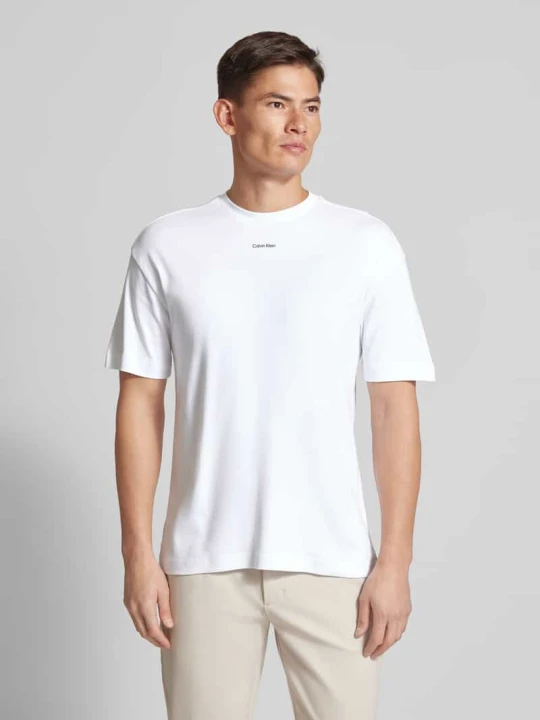 Zdjęcie produktu T-shirt o kroju oversized z nadrukiem z logo Calvin Klein Biały