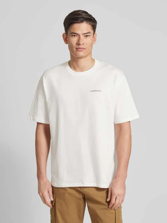 Zdjęcie produktu T-shirt o kroju oversized z nadrukiem z logo lindbergh Złamany biały