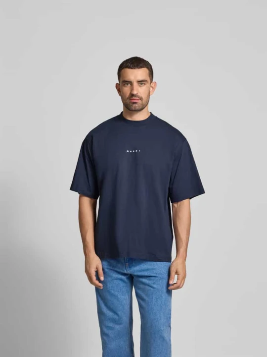 Zdjęcie produktu T-shirt o kroju oversized z nadrukowanym logo Marni Czarny