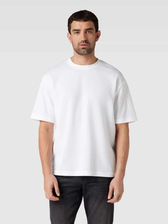 Zdjęcie produktu T-shirt o kroju relaxed fit z okrągłym dekoltem model ‘OSCAR’ Selected Homme Biały