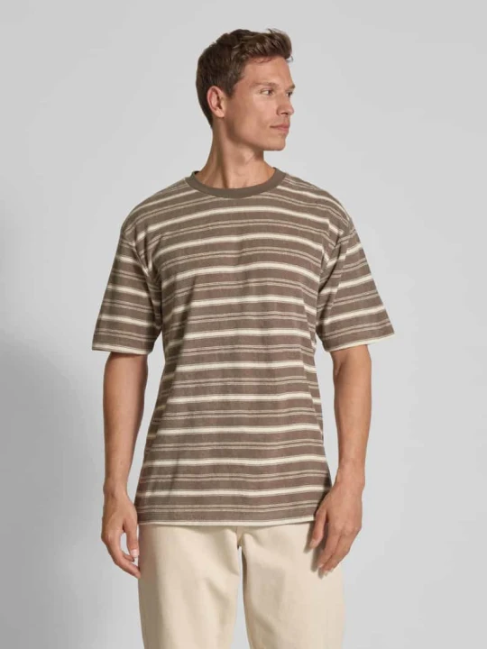 Zdjęcie produktu T-shirt o kroju oversized z okrągłym dekoltem lindbergh Jasnobrązowy
