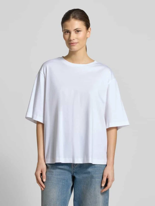Zdjęcie produktu T-shirt o kroju oversized z okrągłym dekoltem Model 'PINARA' Drykorn Biały