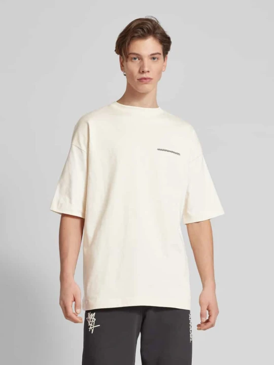 Zdjęcie produktu T-shirt o kroju oversized z okrągłym dekoltem Multiply Apparel Złamany biały