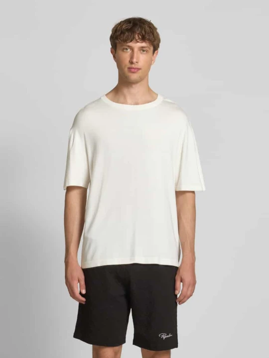 Zdjęcie produktu T-shirt o kroju oversized z wyhaftowanym logo model ‘Casan’ Pegador Écru