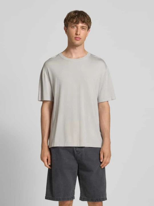Zdjęcie produktu T-shirt o kroju oversized z wyhaftowanym logo model ‘Casan’ Pegador Jasnoszary