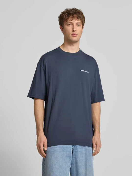 Zdjęcie produktu t-shirt o kroju oversized z wyhaftowanym logo Pegador Ciemnoniebieski