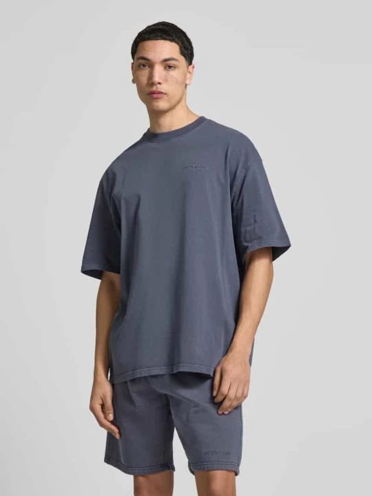 Zdjęcie produktu t-shirt o kroju oversized z wyhaftowanym logo Pegador Ciemnoniebieski