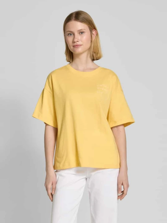 Zdjęcie produktu T-shirt o kroju oversized z wyhaftowanym napisem Jake*s Żółty
