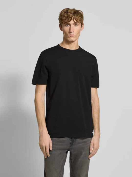 Zdjęcie produktu T-shirt o kroju regular fit w zestawie 2 szt. model ‘BLUE2_NAOLO’ Hugo Czarny