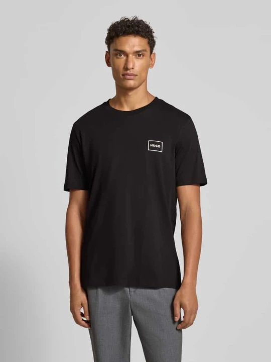 Zdjęcie produktu T-shirt o kroju regular fit w zestawie 2 szt. model ‘DUGOPAK’ Hugo Czarny