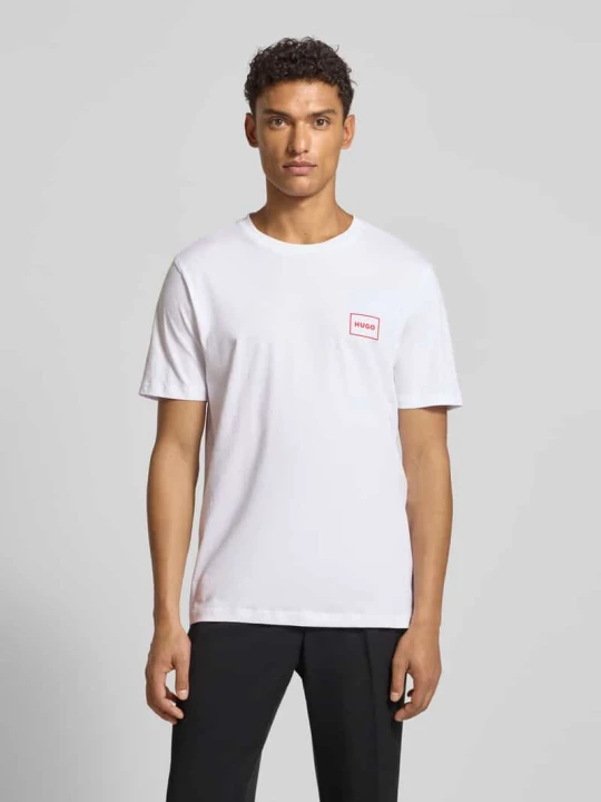 Zdjęcie produktu T-shirt o kroju regular fit w zestawie 2 szt. model ‘DUGOPAK’ Hugo Biały