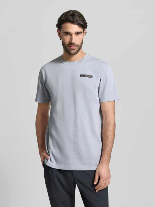 Zdjęcie produktu T-shirt krój regular fit z aplikacją logo Under Armour Średnioszary