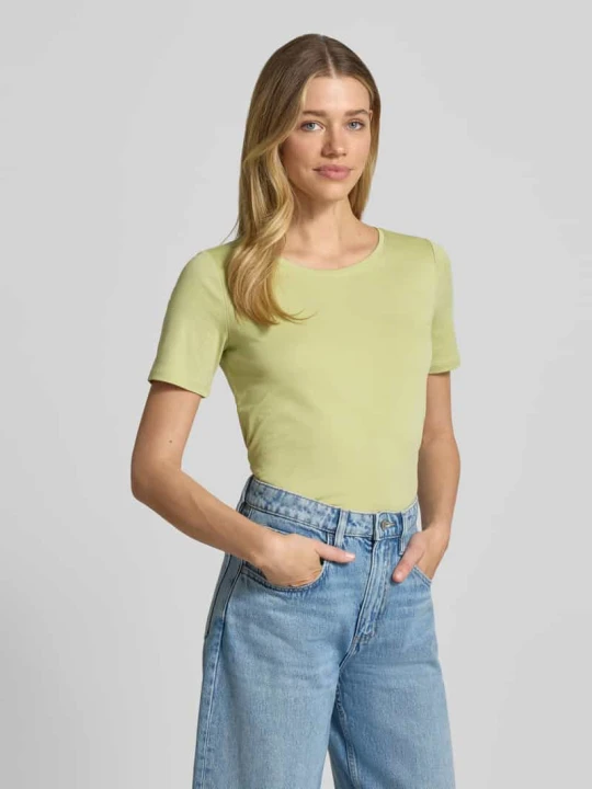 Zdjęcie produktu T-shirt o kroju regular fit z czystego interlockowego dżerseju bawełnianego s.Oliver Limonkowy