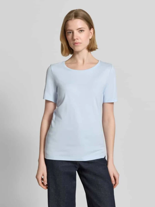 Zdjęcie produktu T-shirt o kroju regular fit z czystego interlockowego dżerseju bawełnianego s.Oliver Jasnoniebieski