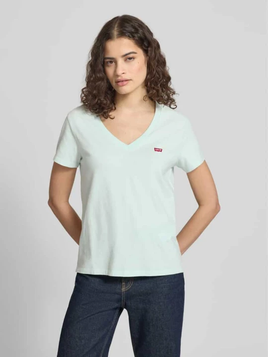 Zdjęcie produktu T-shirt o kroju regular fit z czystej Bawełna Model 'LSE_PERFECT TEE' Levi's Jasnoniebieski