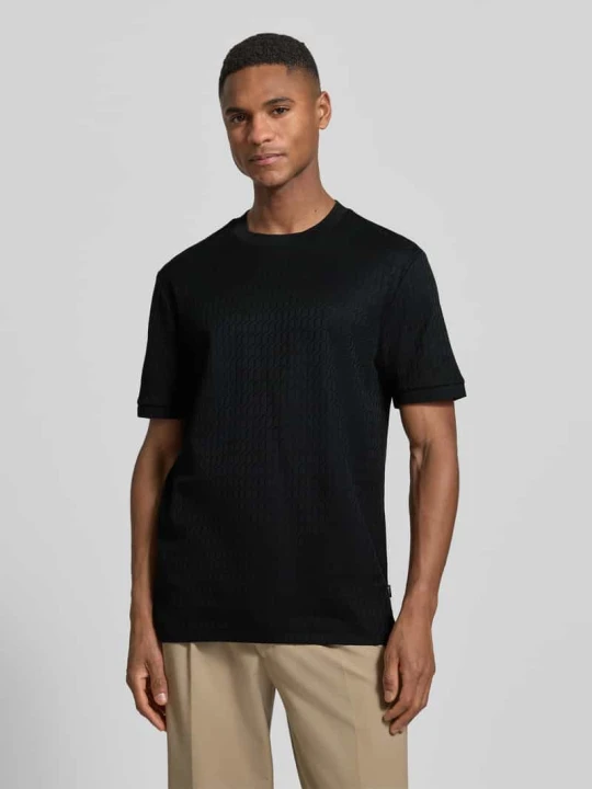 Zdjęcie produktu T-shirt o kroju regular fit z czystej Bawełna Model 'THOMSON' Boss Czarny