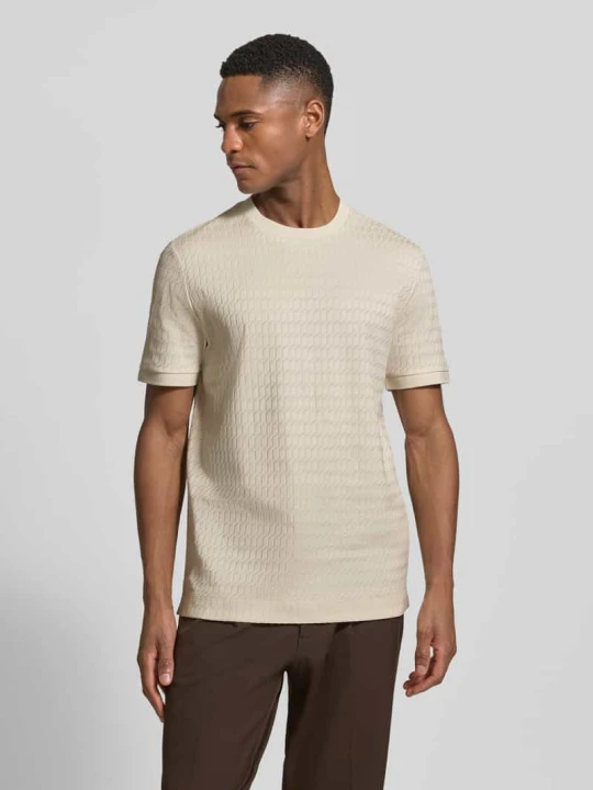 Zdjęcie produktu T-shirt o kroju regular fit z czystej Bawełna Model 'THOMSON' Boss Złamany biały