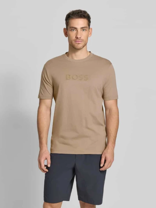 Zdjęcie produktu T-shirt o kroju regular fit z czystej Bawełna Model 'TS_TERRACE' Boss Jasnozielony