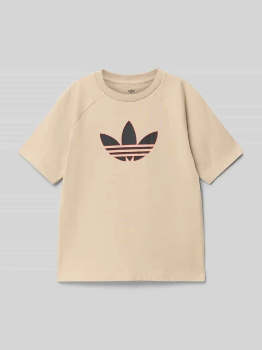 Zdjęcie produktu T-shirt o kroju regular fit z czystej bawełny adidas Originals Beżowy